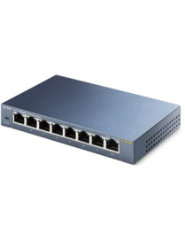 Tp Link TP-LINK TL-SG108 8-Port 10/100/1000Mbps Desktop Gigabit Steel Cased Switch - 8 Ports - Gigabit Ethernet - 10/100/1000Bas