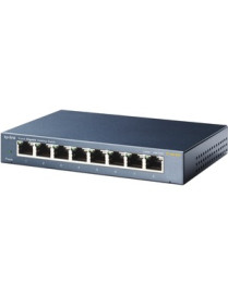 Tp Link TP-LINK TL-SG108 8-Port 10/100/1000Mbps Desktop Gigabit Steel Cased Switch - 8 Ports - Gigabit Ethernet - 10/100/1000Bas