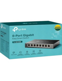 Tp Link TP-Link 8-Port Gigabit Easy Smart Switch - 8 Ports - Gigabit Ethernet - 10/100/1000Base-T - 2 Layer Supported - 2.70 W P