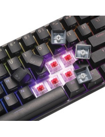 Mad Catz S.T.R.I.K.E. 6 Gaming Keyboard - Cable Connectivity - USB Type C Interface - RGB LED - 61 Key - Mechanical Keyswitch