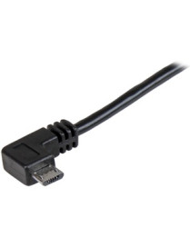 StarTech.com 1m 3 ft Right Angle Micro-USB Charge-and-Sync Cable M/M - USB 2.0 A to Micro-USB - 30/24 AWG - Charge power-hungry 