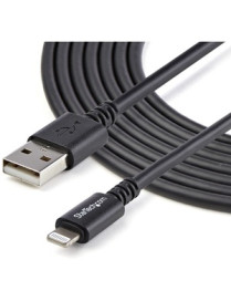 StarTech.com 3m (10ft) Long Black Apple® 8-pin Lightning Connector to USB Cable for iPhone / iPod / iPad - Charge and Sync your 