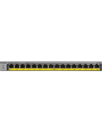 Netgear 16-Port 183W PoE/PoE+ Gigabit Ethernet Unmanaged Switch - 16 Ports - 2 Layer Supported - Twisted Pair - Wall Mountable, 