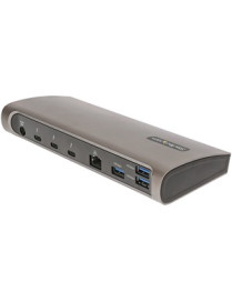 StarTech.com Thunderbolt 4 Dock, 96W Power Delivery, Single 8K / Dual Monitor 4K 60Hz, 3x TB4/USB4 ports, 4x USB-A, SD, GbE, 0.8