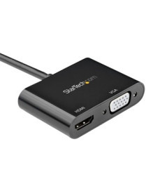 StarTech.com DisplayPort to HDMI VGA Adapter - DP 1.2 HBR2 to HDMI 2.0 4K 60Hz or VGA Monitor Converter - Digital Video Display 