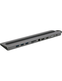 IOGEAR Dock Pro 100 USB-C 4K Ultra-Slim Station - for Notebook/Tablet/Smartphone - 100 W - USB 3.1 Type C - 4 x USB Ports - 3 x 