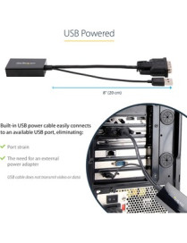 StarTech.com DVI to DisplayPort Adapter with USB Power - DVI-D to DP Video Adapter - DVI to DisplayPort Converter - 1920 x 1200 