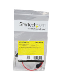 StarTech.com 18in SATA to Left Side Angle SATA Serial ATA Cable - SATA for Storage Drive, Hard Drive - 18" - 1 Pack - 1 x Female