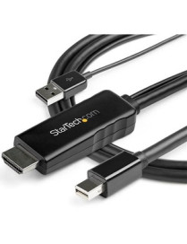 StarTech.com 10 ft. (3 m) HDMI to DisplayPort Cable - 4K 30Hz - USB-powered - Active HDMI to DisplayPort Cable (HD2DPMM10) - Thi