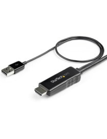 StarTech.com 6ft (2m) HDMI to DisplayPort Cable 4K 30Hz - Active HDMI 1.4 to DP 1.2 Adapter Cable with Audio - USB Powered Video