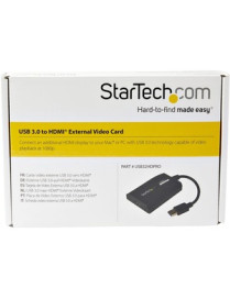 StarTech.com USB 3.0 to HDMI Adapter, DisplayLink Certified, 1920x1200, USB-A to HDMI Display Adapter, External Graphics Card fo