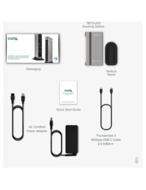 Plugable 14-in-1 USB-C and Thunderbolt 3 Dock - Compatible with Mac and Windows, 96W Laptop Charging, 2x HDMI 2.0 and DisplayPor