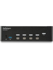 StarTech.com 4 Port HDMI KVM Switch - 4K 30Hz - Dual Display - This 4 port 4K HDMI KVM with dual monitor support lets you contro