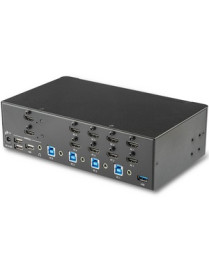 StarTech.com 4 Port HDMI KVM Switch - 4K 30Hz - Dual Display - This 4 port 4K HDMI KVM with dual monitor support lets you contro