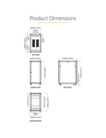 StarTech.com 25U AV Rack Cabinet - 36in - Portable Server / IT Computer Equipment Cabinet - Free Standing Data Rack w/ Casters (