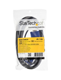 StarTech.com StarTech.com Ultra Thin USB KVM Cable - 6ft KVM Cable - USB KVM Cable - KVM Switch Cable - USB KVM Cable