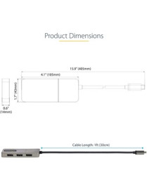 StarTech.com USB-C to 3x DisplayPort MST Hub - 1 Pack - 1 x 24-Pin USB Type C - Male - 3 x DisplayPort 1.4 Digital Audio/Video -