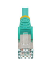 StarTech.com 30ft CAT6a Ethernet Cable, Aqua Low Smoke Zero Halogen (LSZH) 10 GbE 100W PoE S/FTP Snagless RJ-45 Network Patch Co