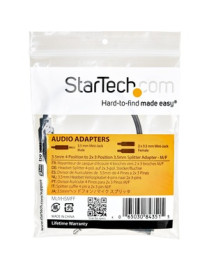 StarTech.com Headset adapter for headsets with separate headphone / microphone plugs - 3.5mm 4 position to 3 position and 2 posi