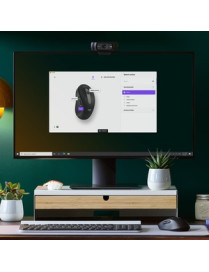 Logitech Signature M650 L Mouse - Optical - Wireless - Bluetooth/Radio Frequency - Blue - USB - 2000 dpi - Scroll Wheel - 5 Butt
