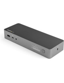 Startech Star Tech.com USB-C & USB-A Dock - Hybrid Universal Laptop Docking Station w/ 100W Power Delivery - Dual Monitor 4K 60H