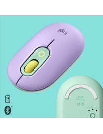 Logitech Wireless Mouse with Customizable Emoji - Optical - Wireless - Bluetooth - Daydream - USB - 4000 dpi - Scroll Wheel - 4 