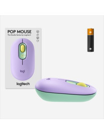 Logitech Wireless Mouse with Customizable Emoji - Optical - Wireless - Bluetooth - Daydream - USB - 4000 dpi - Scroll Wheel - 4 