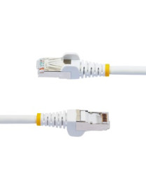 StarTech.com 5ft CAT6a Ethernet Cable, White Low Smoke Zero Halogen (LSZH) 10 GbE 100W PoE S/FTP Snagless RJ-45 Network Patch Co