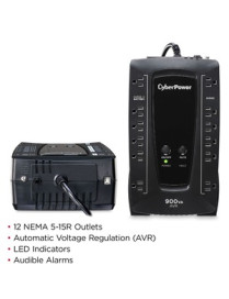 Cyber Power CyberPower AVR Series AVRG900U 900VA 480W Desktop UPS with AVR and USB - Desktop - 8 Hour Recharge - 10 Minute Stand