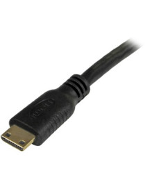 StarTech.com 6ft Mini HDMI to HDMI Cable with Ethernet, 4K 30Hz High Speed Mini HDMI 1.4 (Type-C) Device to HDMI Adapter Cable/C