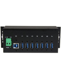 StarTech.com 7 Port Industrial USB 3.0 Hub with ESD - Add seven USB 3.0 ports with this DIN rail or surface-mountable metal hub 