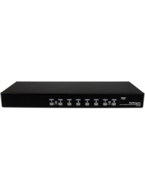 StarTech.com 8 Port 1U Rackmount USB PS/2 KVM Switch with OSD - Control up to 8 USB or PS/2-connected computers from one keyboar