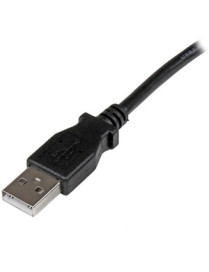 StarTech.com 2m USB 2.0 A to Left Angle B Cable - M/M - Connect hard-to-reach USB 2.0 peripherals, for installation in narrow sp