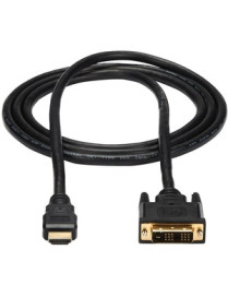 StarTech.com HDMI to DVI Cable - 6 ft / 2m - HDMI to DVI-D Cable - HDMI Monitor Cable - HDMI to DVI Adapter Cable - Connect an H