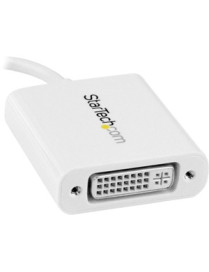 StarTech.com USB C to DVI Adapter - White - Thunderbolt 3 Compatible - 1920x1200 - USB-C to DVI Adapter for USB-C devices such a