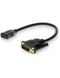 AddOn Bulk 5 Pack DVI-D to HDMI Adapter Cable - M/F - 8" DVI/HDMI A/V Cable for Audio/Video Device - First End: 1 x 25-pin DVI-D