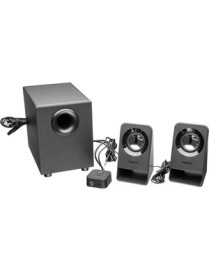 Logitech Z213 Compact 2.1 Speaker System, Black - Desktop - 65 Hz to 20 kHz - 1 Pack