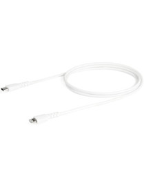 StarTech.com 3 foot/1m Durable White USB-C to Lightning Cable, Rugged Heavy Duty Charging/Sync Cable for Apple iPhone/iPad MFi C