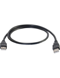 C2G USB 2.0 A Male to A Male Cable - Type A Male USB - Type A Male USB - 2m - Black