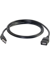 C2G USB Extension Cable - Type A Male USB - Type A Female USB - 2m - Black