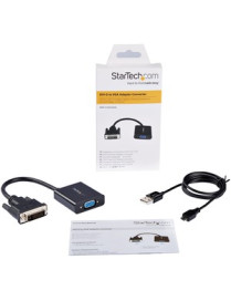 StarTech.com DVI-D to VGA Active Adapter Converter Cable - 1080p - Connect a DVI-D equipped Laptop or Desktop Computer to your V