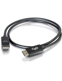 C2G 10ft DisplayPort Cable with Latches 8K UHD M/M - Black - 10 ft DisplayPort A/V Cable for Notebook, Monitor, Audio/Video Devi