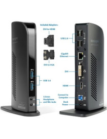 Kensington USB 3.0 Docking Station with Dual DVI/HDMI/VGA Video (sd3500v) - for Notebook - USB - 6 x USB Ports - 6 x USB 3.0 - N