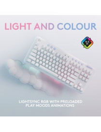 Logitech G715 Gaming Keyboard - Wireless Connectivity - Bluetooth - RGB LED - 87 Key Volume Control Hot Key(s) - PC, Mac - Mecha