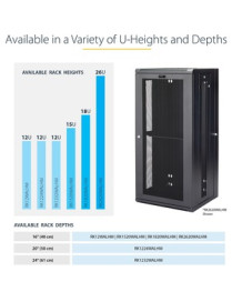 StarTech.com 15U 19" Wall Mount Network Cabinet - 16" Deep Hinged Locking Flexible IT Data Equipment Rack Vented Switch Enclosur