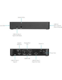 Targus USB-C Universal DV4K Docking Station with 100W Power Delivery - for Notebook - 100 W - USB 3.2 (Gen 1) Type C - 2 Display