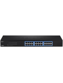 TRENDnet 24-Port Unmanaged Gigabit 10/100/1000 Mbps GREENnet Switch, 24 x Gigabit RJ-45 Ports, 48 Gbps Switch Fabric, Fanless, M