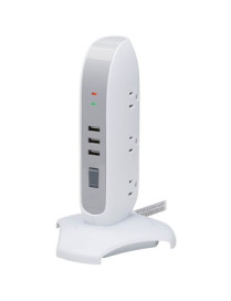 Tripp Lite TLP66USB 5-Outlet Surge Suppressor/Protector - 5 x NEMA 5-15R, 4 x USB - 1.80 kVA - 1200 J - 120 V AC Input