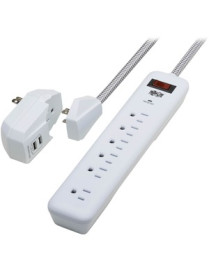 Tripp Lite Protect It! TLP616USB 7-Outlet Surge Suppressor/Protector - 7 x NEMA 5-15R, 2 x USB - 1.80 kVA - 900 J - 120 V AC Inp