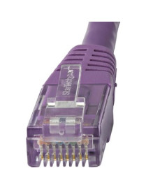 StarTech.com 10ft CAT6 Ethernet Cable - Purple Molded Gigabit - 100W PoE UTP 650MHz - Category 6 Patch Cord UL Certified Wiring/